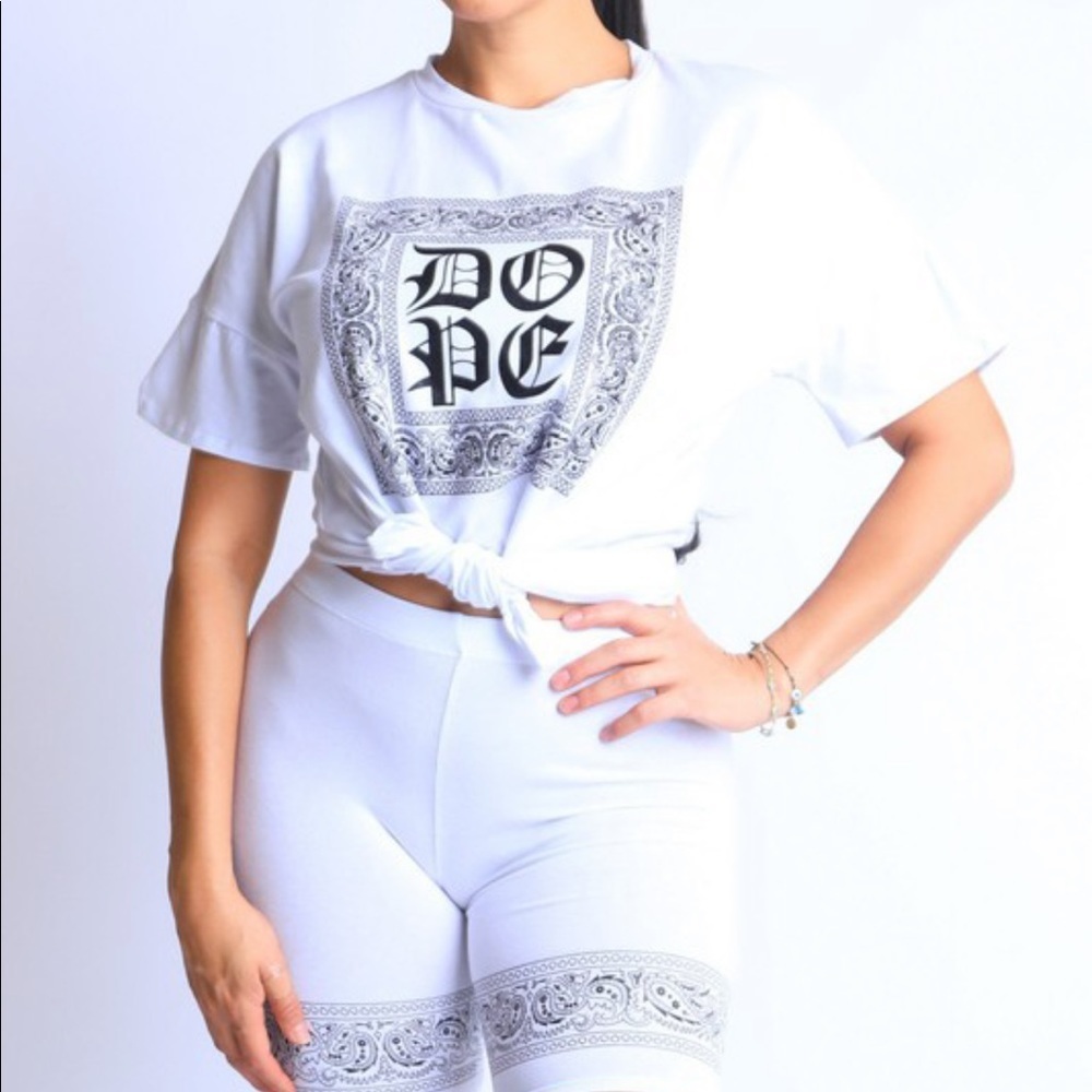 Women’s 2 Piece Stretchy Bandana Print Short Set
